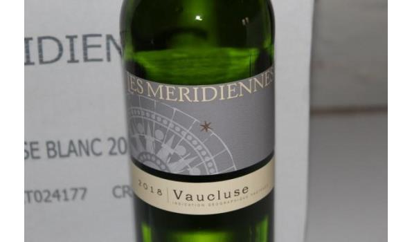12 flessen à 75cl witte wijn Les Meridiennes, Vaucluse, 2018